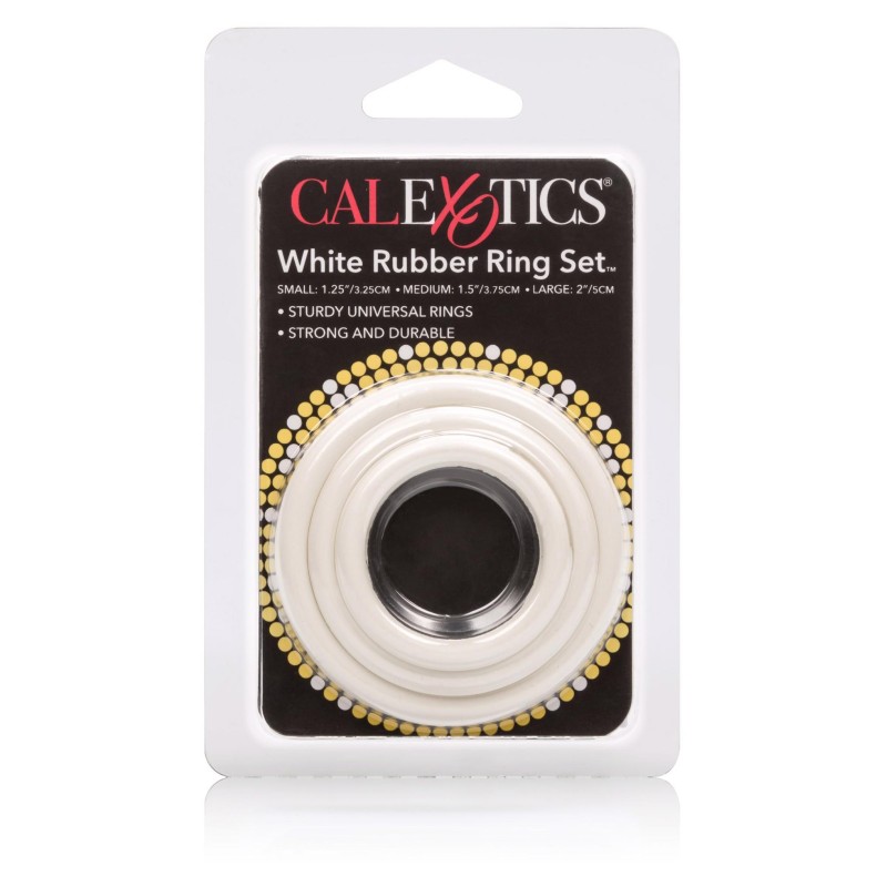 Pierścień-RUBBER RING WHITE SET 3PCS